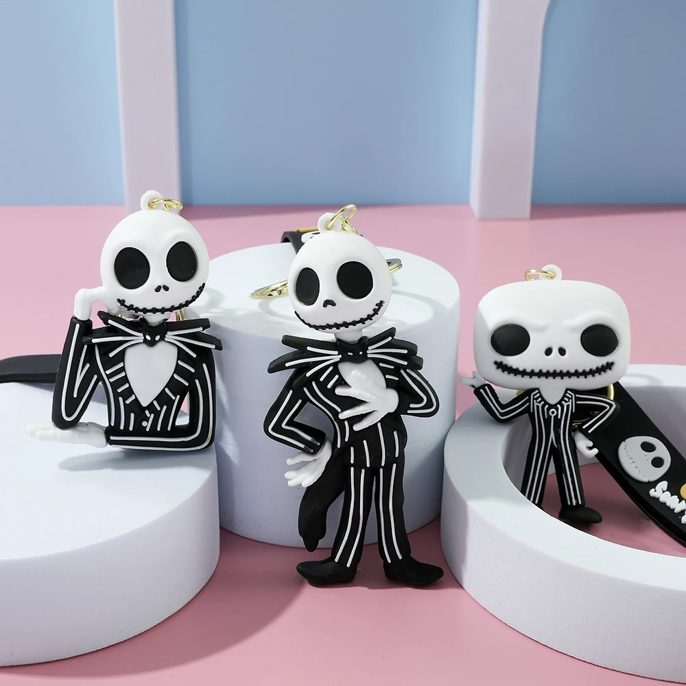 Kerst Horror Nachten Anime Film Skeleton Jack Sleutelhanger Gepersonaliseerde Trendy Tas Decoratie Hanger voor Vrienden Vakantie Geboorte