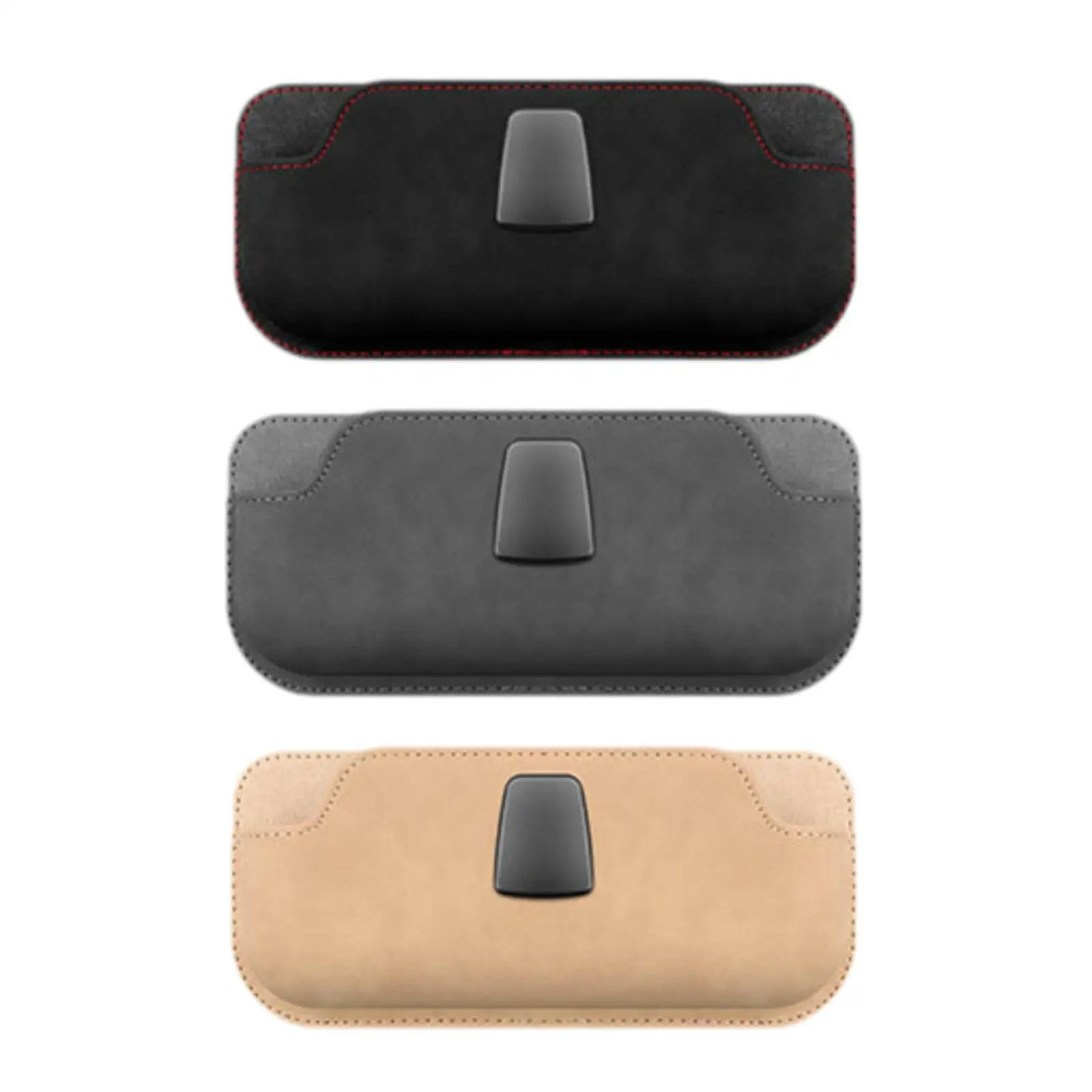 

Car Sunglasses Holder Leather Glasses Case Universal Pouch Convenient Women Men