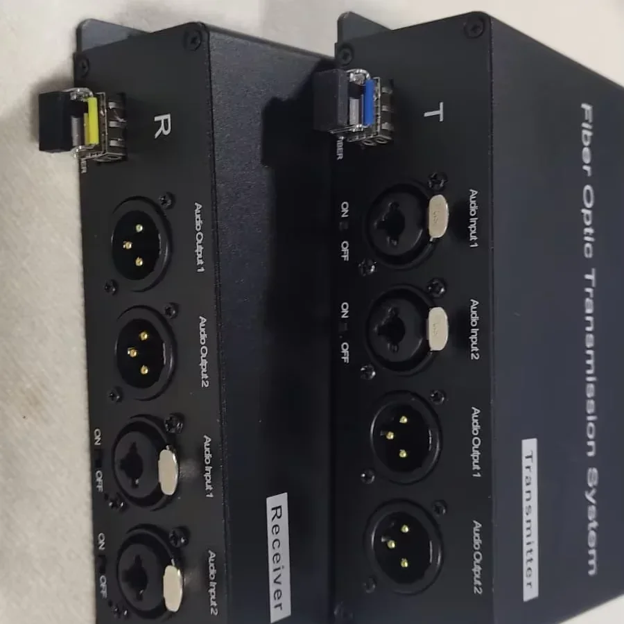 

In stock 2 Channels Bidirectional 48V phantom power supply Balanced XLR Audio Fiber Optical Extender