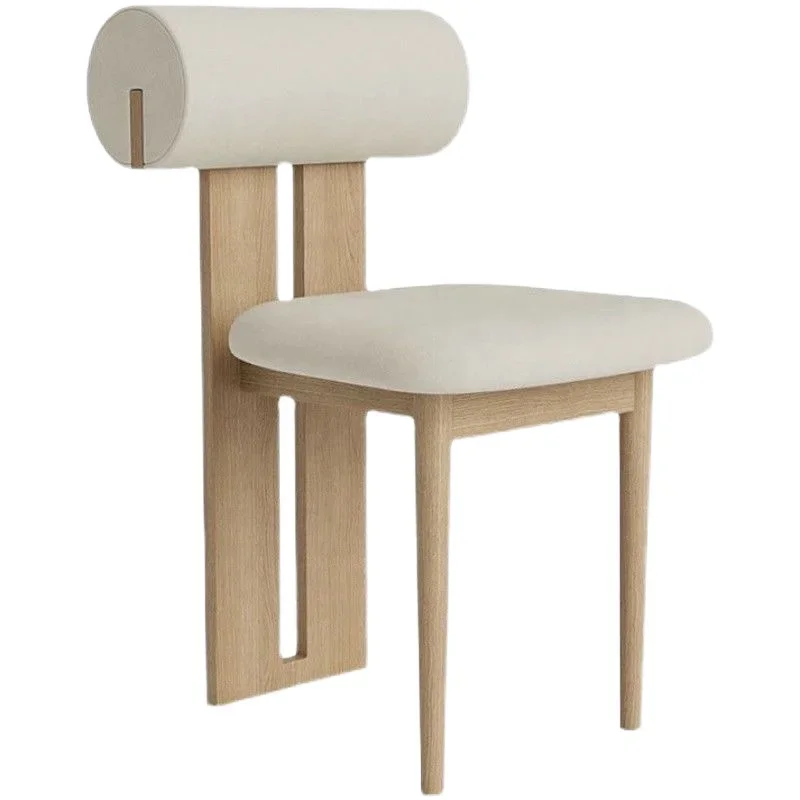 

Wholesale Nordic Wooden Dining Chair Luxury Home Furniture Simple Hotel Chair Fabric Comfortable Forging High-end Thickened