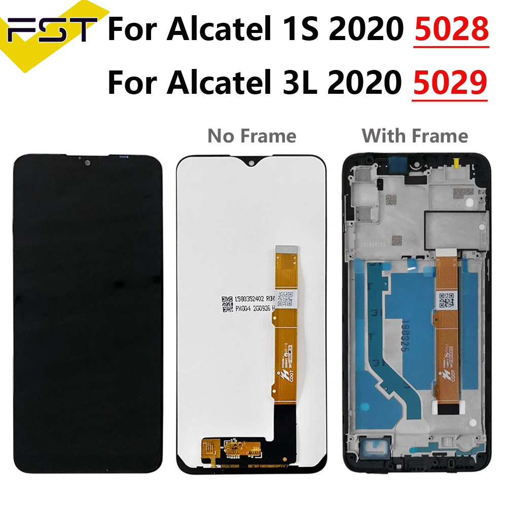 For Alcatel 1S 2020 5028 5028Y 5028A 5028D LCD Display+Touch Screen Digitizer For Alcatel 3L 2020 5029D 5029Y 5029 EEA 5007 LCD