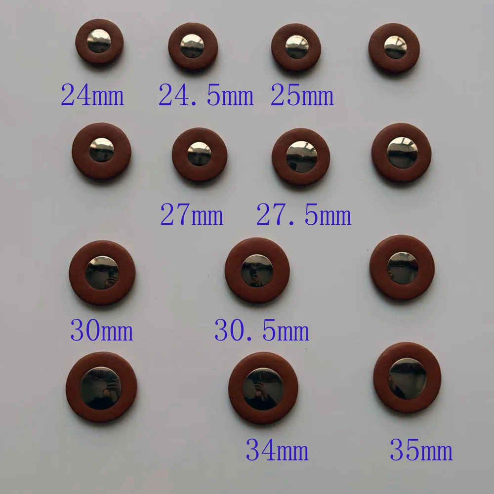 (15 pièces/lot) coussinets de Saxophone individuels de 24mm à 35.0mm, coussin par résonateur métallique bombé sans couture