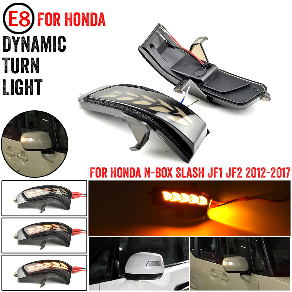 

Dragon Style 2PCS Dynamic Side Mirror Blinker Light For Honda N-Box 2012 2013 2014 2015 2016 2017 Accessories