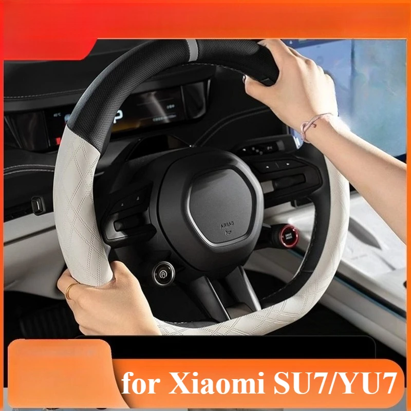 

Nappa Leather Steering Wheel Cover for Xiaomi SU7/YU7, All Seasons Universal Modification Accessories
