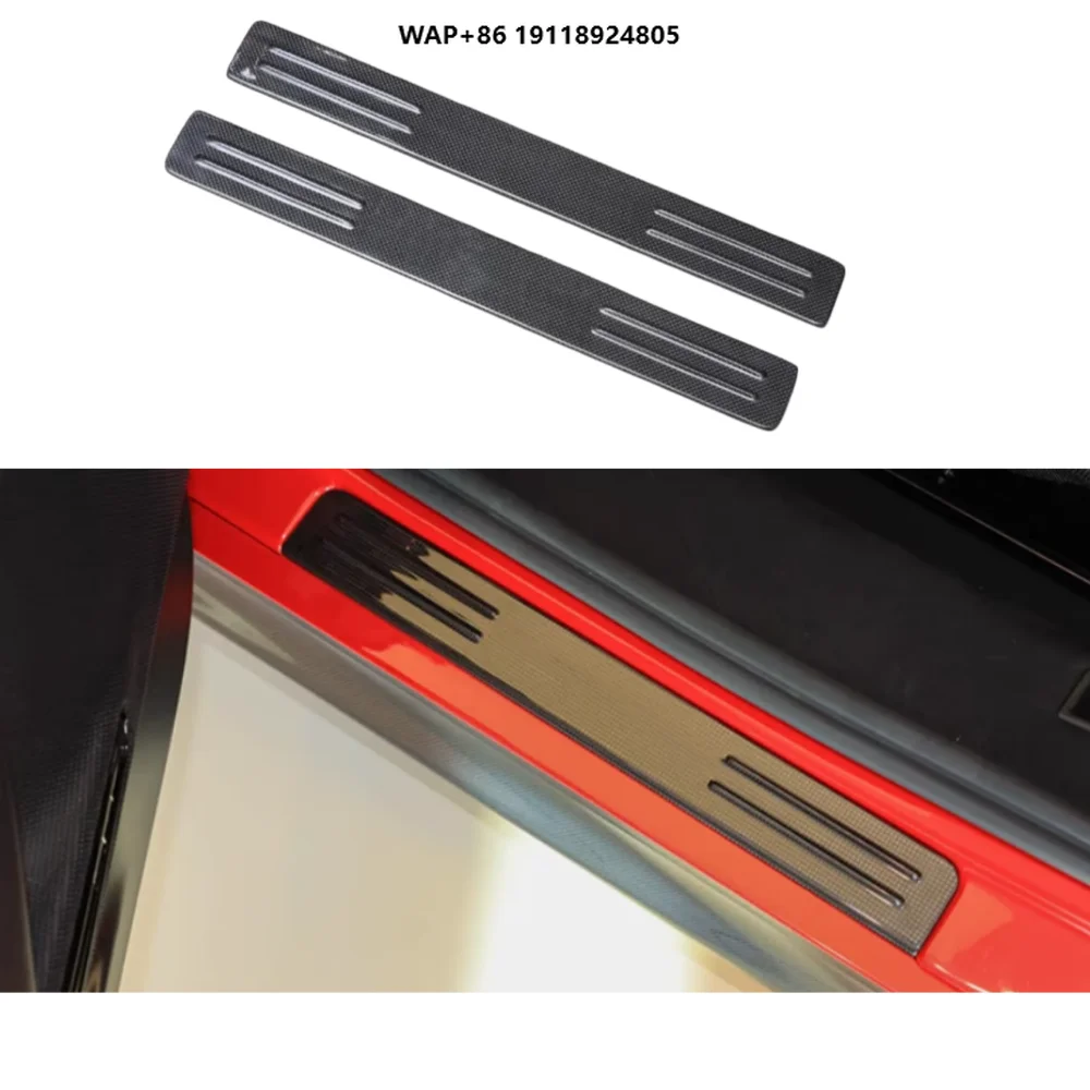 

For SF90 OEM Style Dry Carbon Fiber Car Door Sill Decorative Parts Door Rail Decorative Strips Pedal Interior Kit