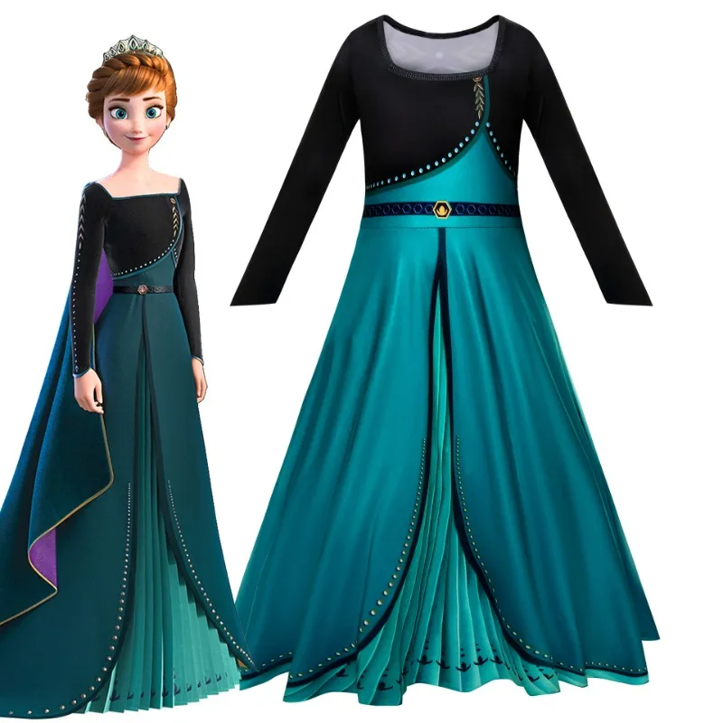 Disney Frozen Costume Princess Dress for Girls White Sequined Mesh Ball Gown Carnival Clothing Kids Cosplay Snow Queen Elsa Anna