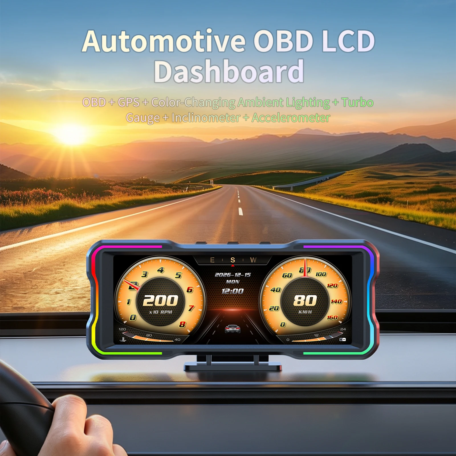 P7 Multi-functional Car HUD He - Hud Obd2 Multi Function Alarm ulasan dan harga