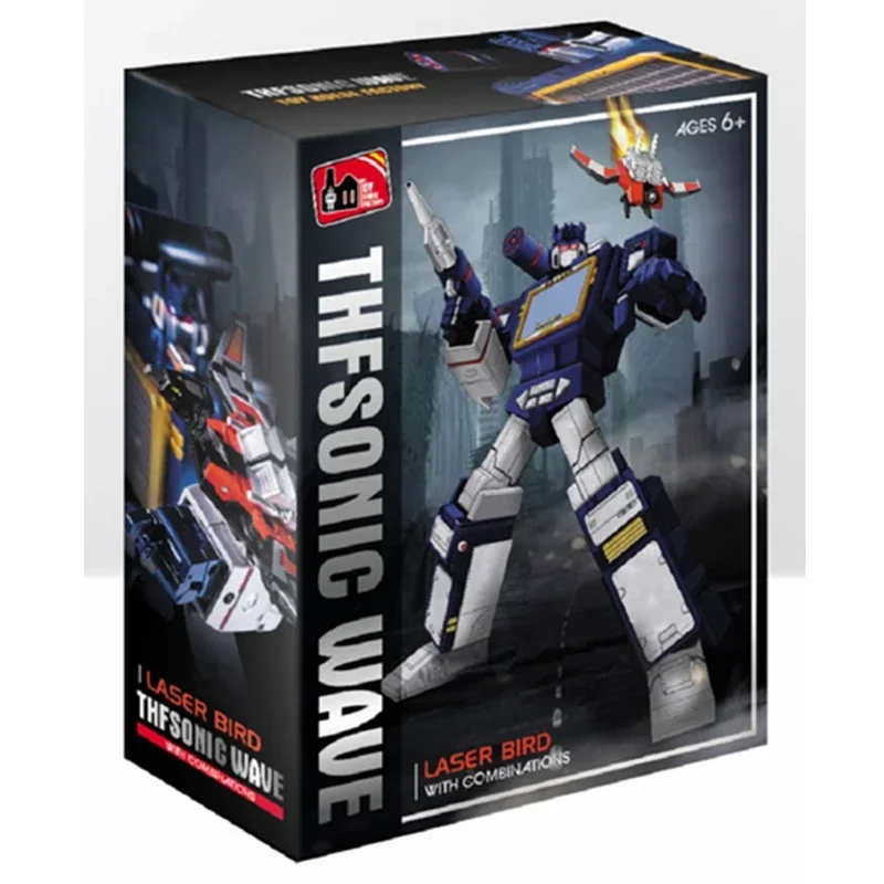 En Stock transformación G1 Soundwave THF-01J THF01J una cinta Walkman MP13 figura de aleación de gran tamaño Robot juguete deformado regalos