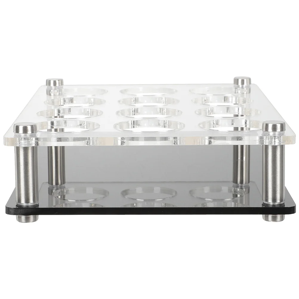 

Organizer Bar Cup Holder Glasses Whiskey Flight Serving Tray Acrylic Portable Shot