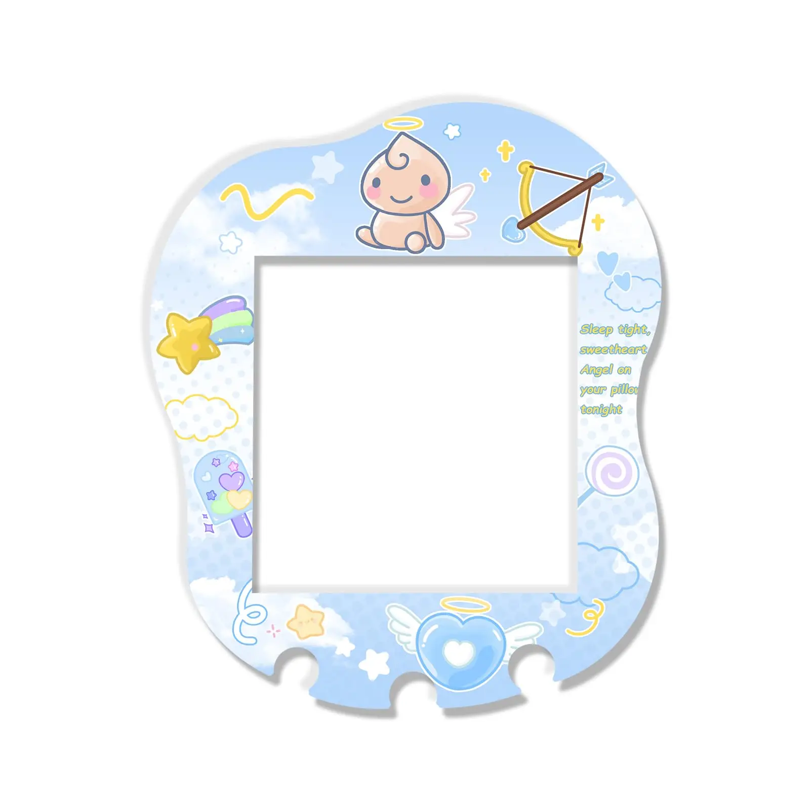 Holografische laser sticker voor de voorkant van de Tamagotchi Uni, zelfklevende sticker voor het zelf aanbrengen, glinsterende afwerking voor je virtuele huisdier.