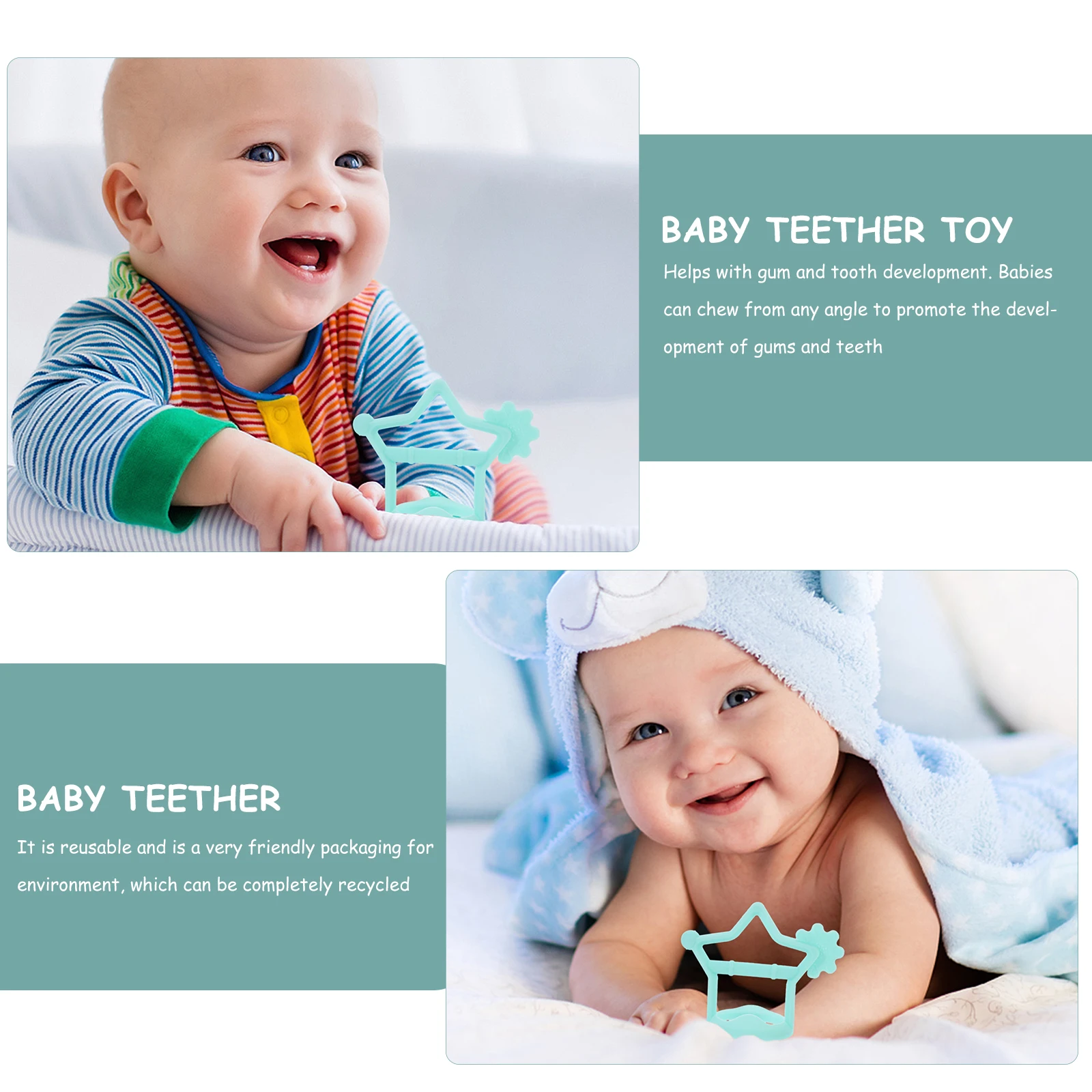 

Ergonomic Silicone Baby Teether Toy Reusable Anti Drop Wrist Teether for Infants Sensory Gum Relief Teeth Development Safe