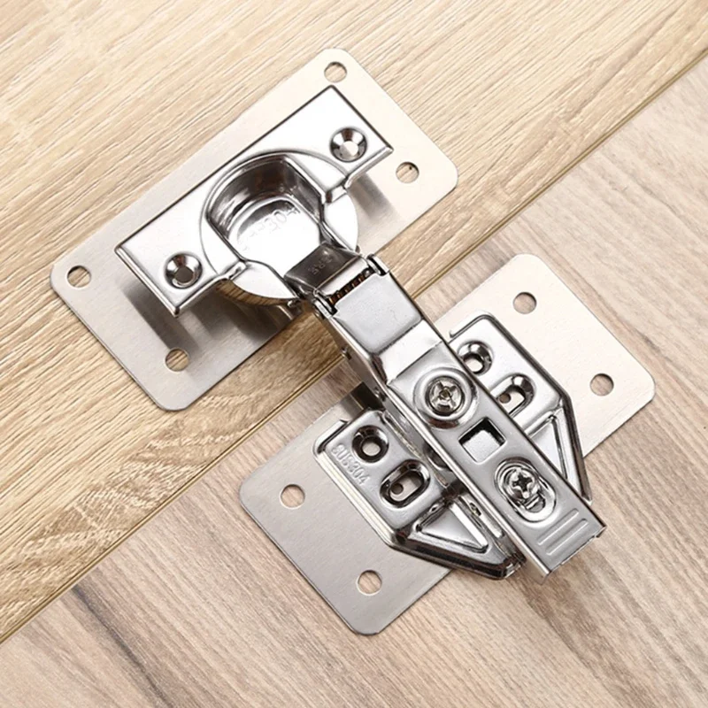 Pack Of 2 Hinge Repair Plate Stainless Steel Cabinet Bracket Kit For Kitchen