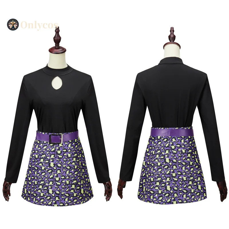 Disfraz de Clawdeen Wolf, disfraz escolar de monstruo, abrigo de cuero, juego de rol para mujeres y niñas, traje Sexy para fiesta de Halloween, conjunto completo