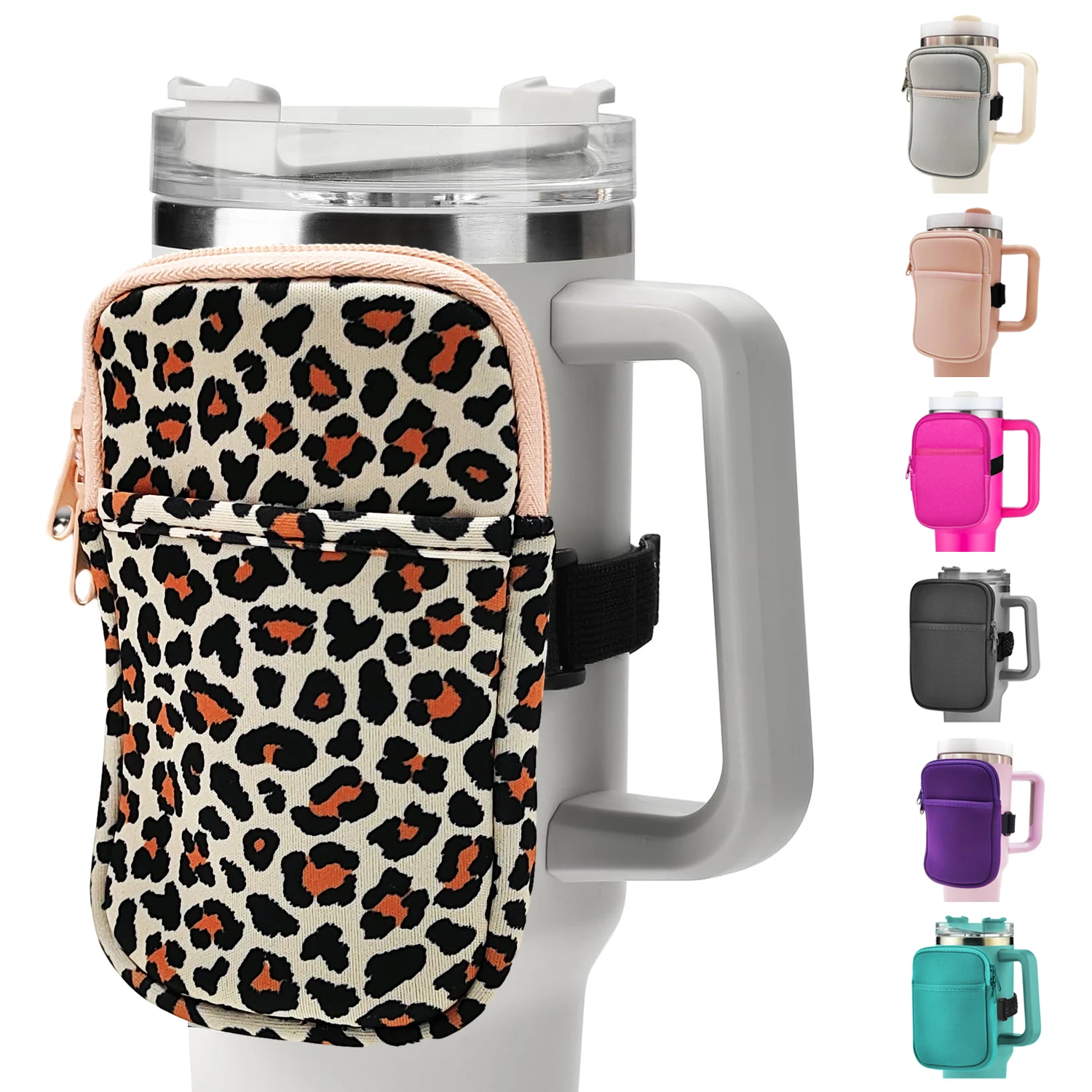 Water Bottle Pouch for Stanley,18~40oz Stanley Cup Accessories,Stanley Cup Fanny Pack,Tumbler Pouch with Pocket.