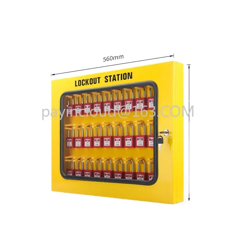 Energy Isolation Loto Lock and Tag Wall-Mounted Cluster Yellow Security Lock Management Station X08