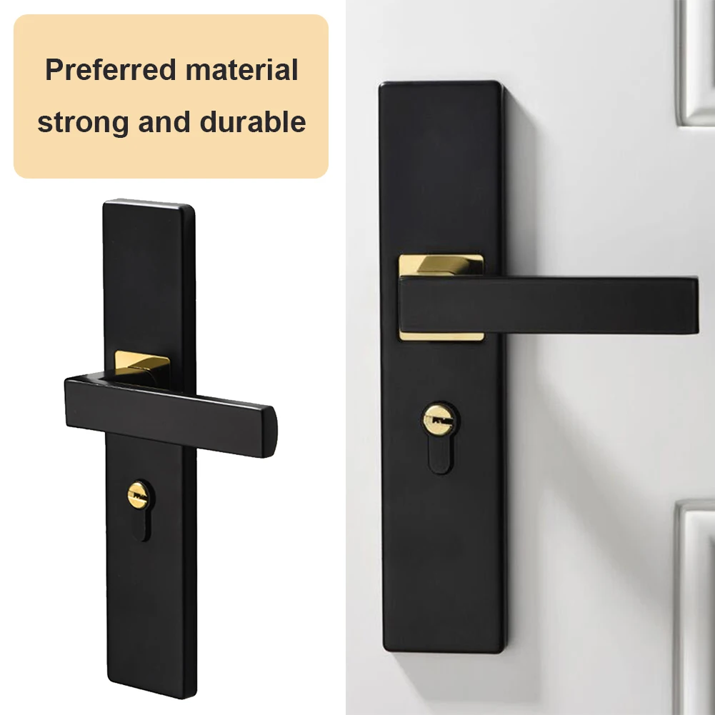 Metal Door Security Lock Split Handle Mechanical Door Lock with Keys Security Entrance Door Knobs Lock for Bedroom Bathroom