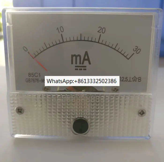 

10pcs Pointer type ammeter JS-85C1-30mA two wire passive 0-4-20mA simple measurement feedback display