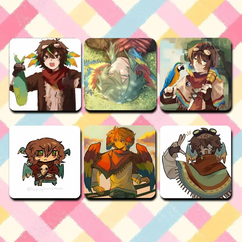 

P-Parrotx2 Sublimation Magnet Cartoon Anime CuteFridge Magnets Personalized Sublimation Products for Kitchen