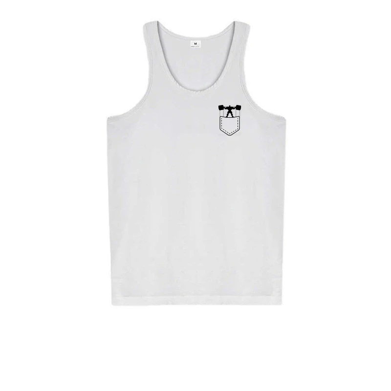 

FITNESS SHARK Summer Men's Simple and Comfortable Running Vest Sports Breathable Top Bottoming Shirt