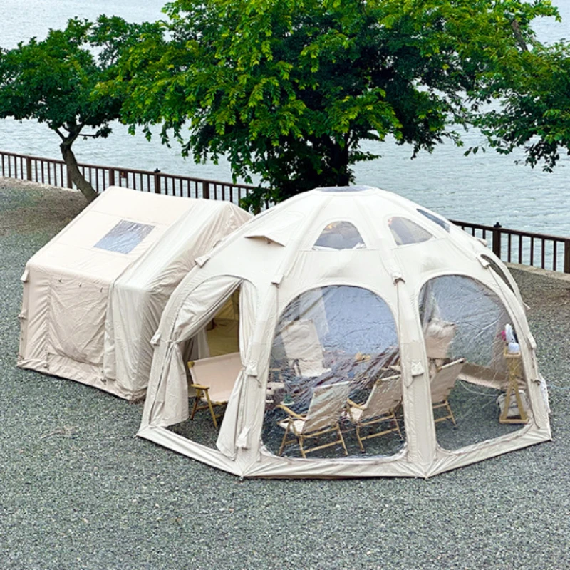 Round Palace Style Inflatable Air Home Tent With Free Pump