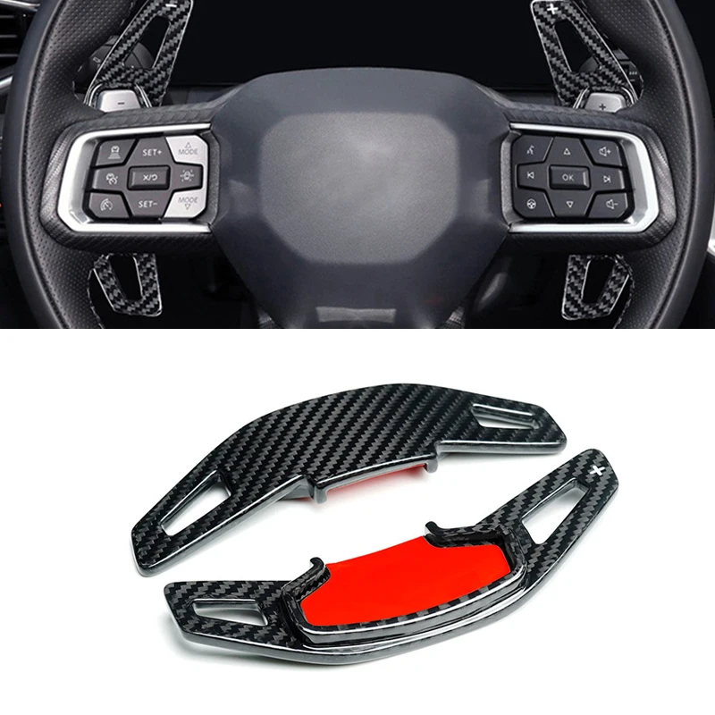 

Carbon Fiber Shift Paddle Shifter Cover For Ford Mustang 2024 2025 2026 LHD RHD Steering Wheel Interior Decoration Sticker