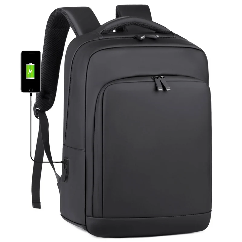 Backpacks PU Mens Business Laptop Backpack 20 35L Large Capacity Korean Style Casual Backpack Cross Border New