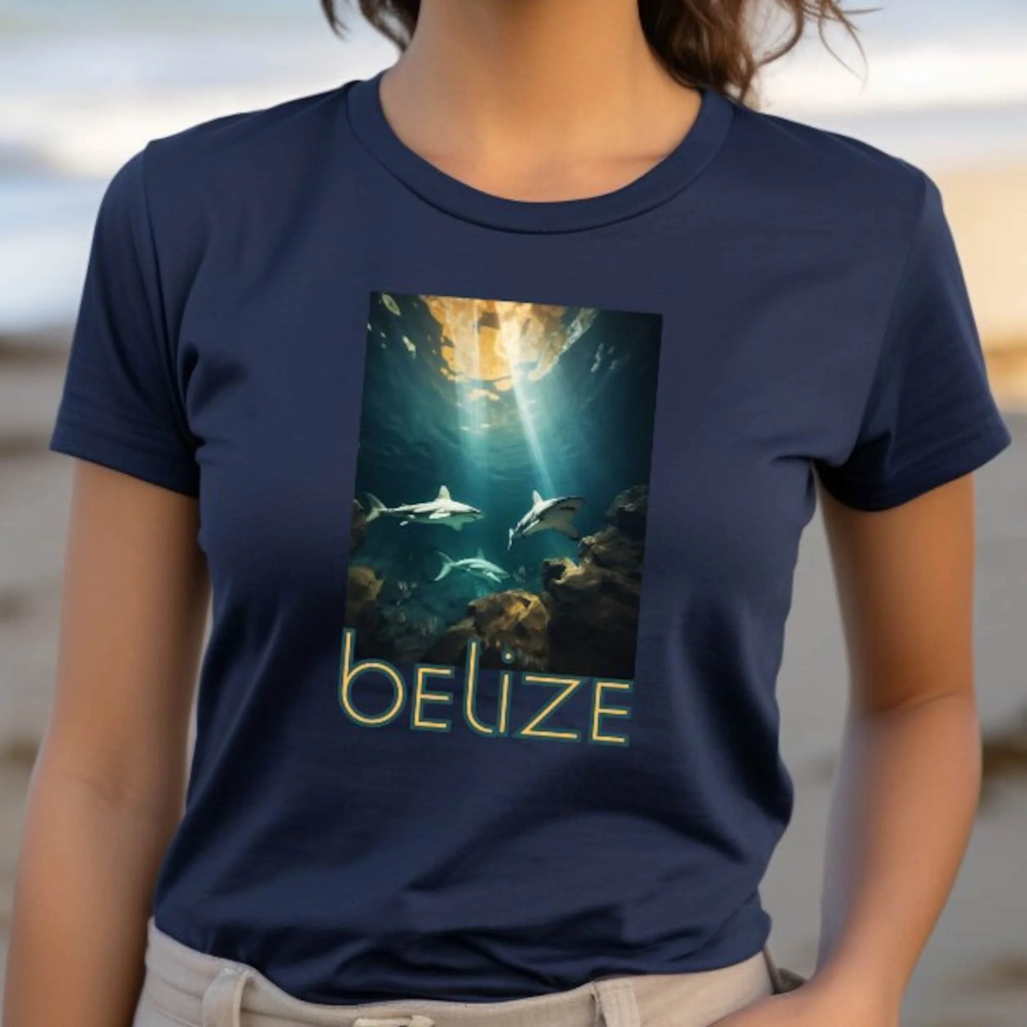 Belize Central America Souvenir T Shirt Scuba Barrier Reef Dive The Great Blue Hole