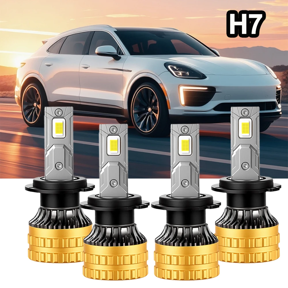 

4PCS H7 Led Long Life Version 260W Headlight Bulbs 6500K Canbus 56000LM Led Headlamps Super White 3570 CSP Auto Lights