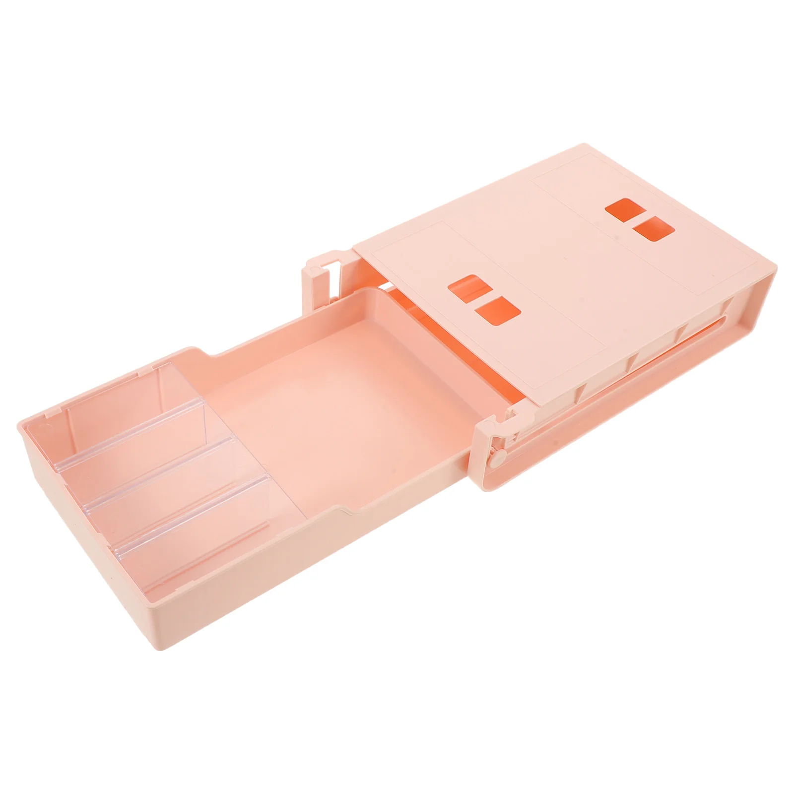 منظم درج تحت المكتب لأدوات الأظافر، تخزين منزلق مع فواصل منظم الأظافر لصالون المكتب والمنزل