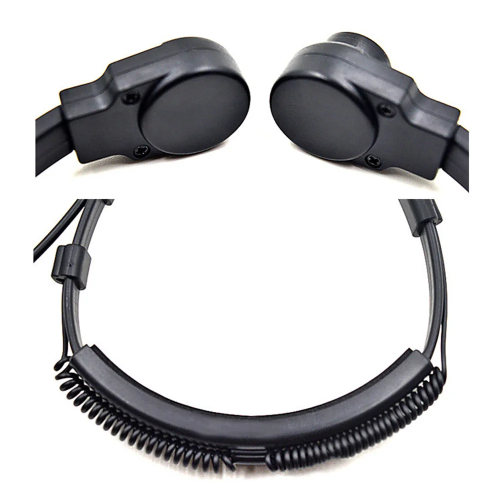 

Dual Use Earphones 3.5Mm Throat Vibration Microphone Air Duct Sound Clear Communication Noise Reduction Secrecy Headset