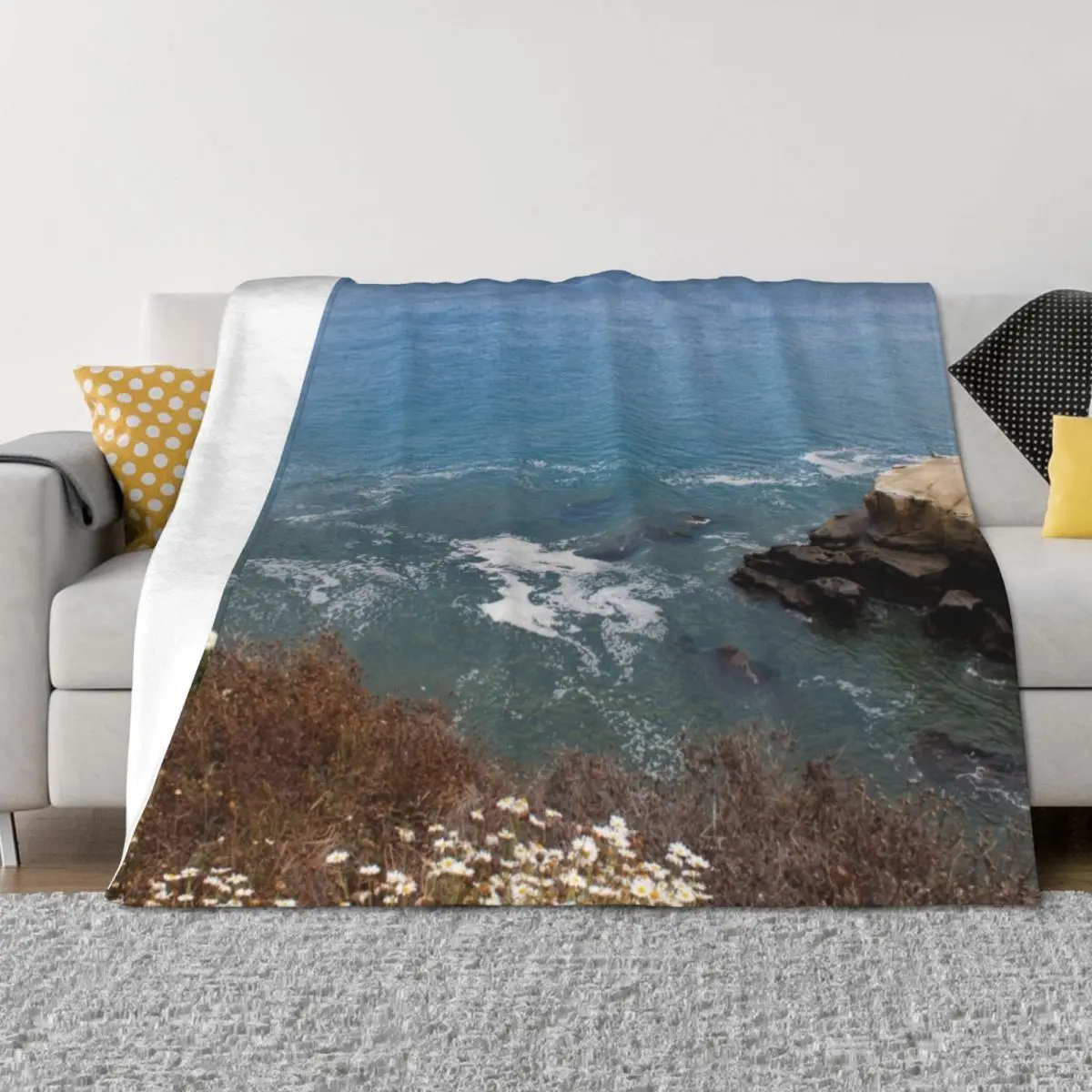 

La Jolla Throw Blanket Single Flannels Beach Moving Blankets