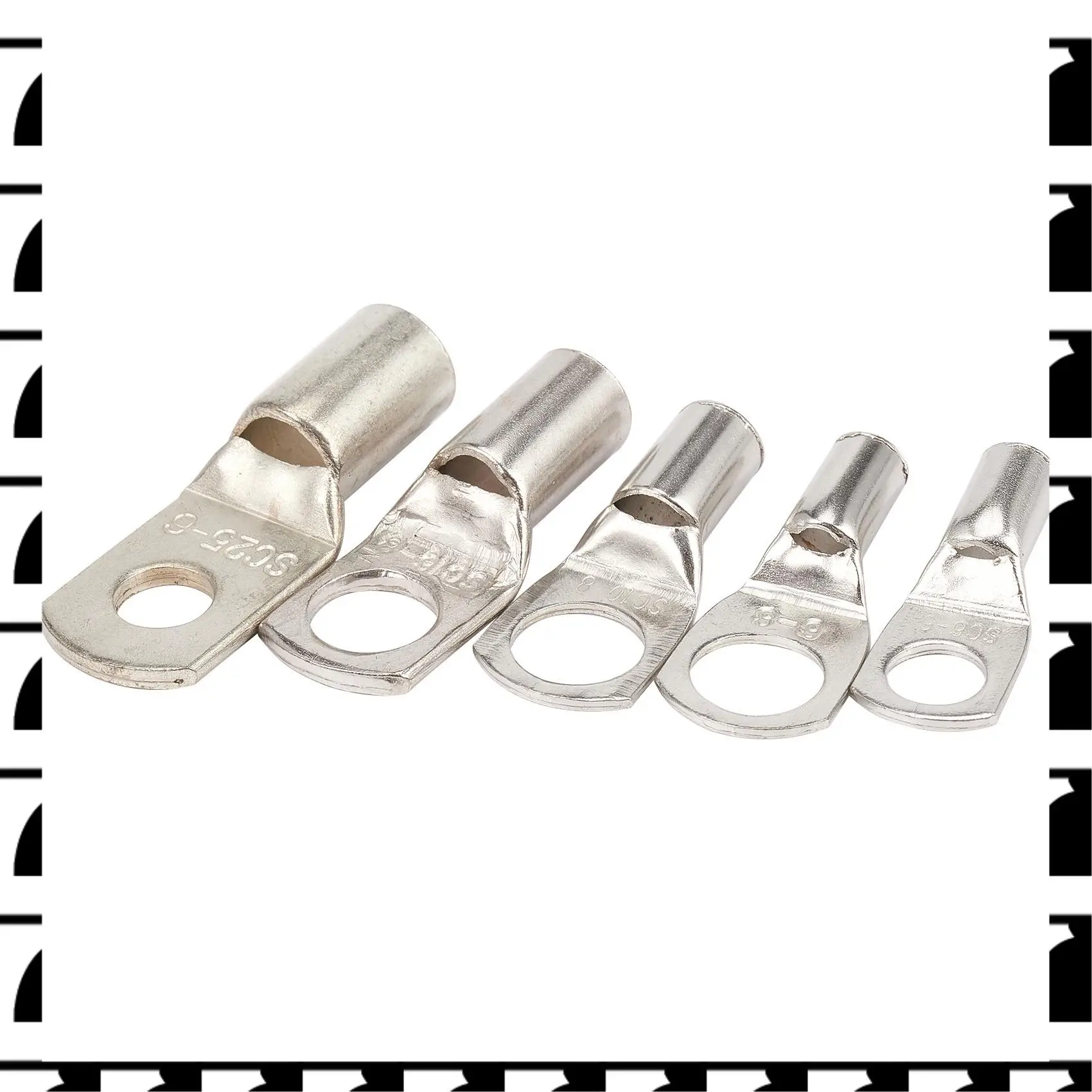 

A44U Bolt Hole Tinned Copper Cable Lugs Battery Terminals Set Wire Terminals Connector