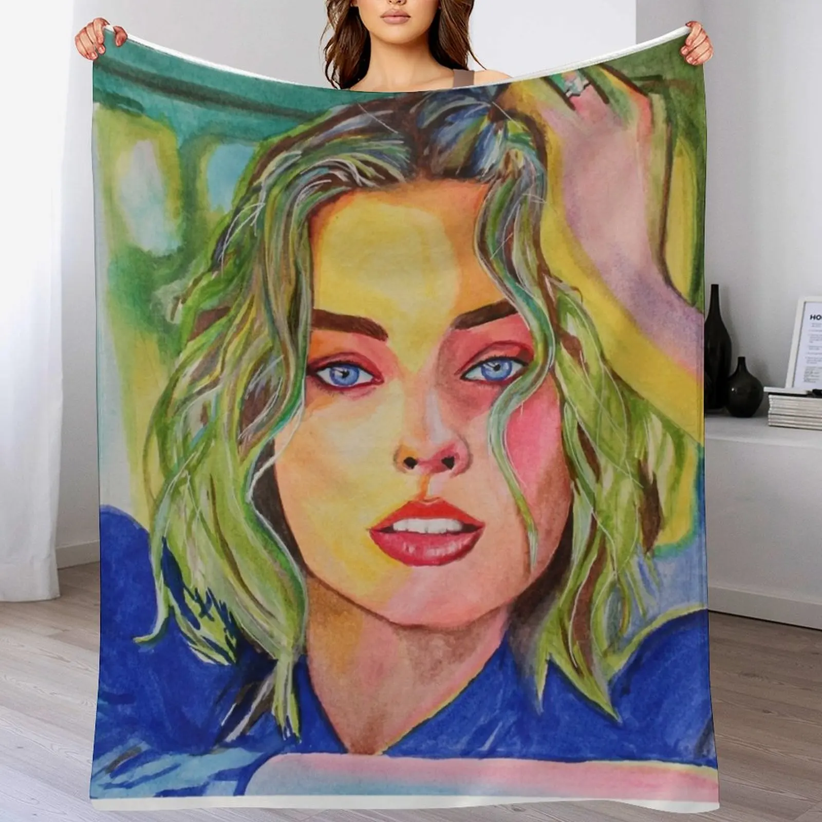 

Margot Robbie Throw Blanket heavy to sleep Bed linens for babies Blankets