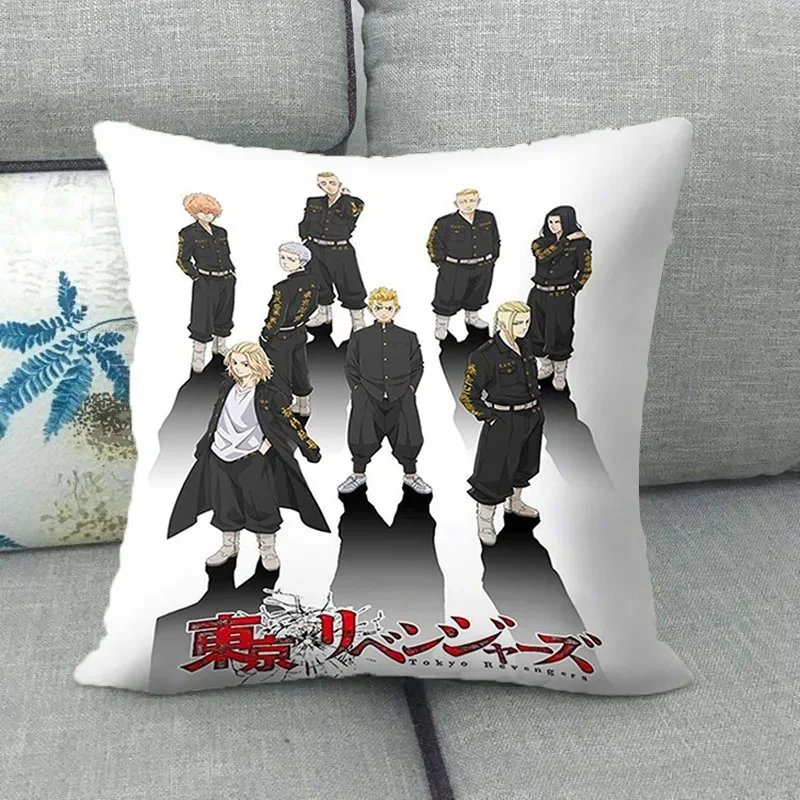 45x45cm Tokyo Revengers Anime Manga Cushion Cover Floor Pillow Case for Sofa Pillowcase Decoration