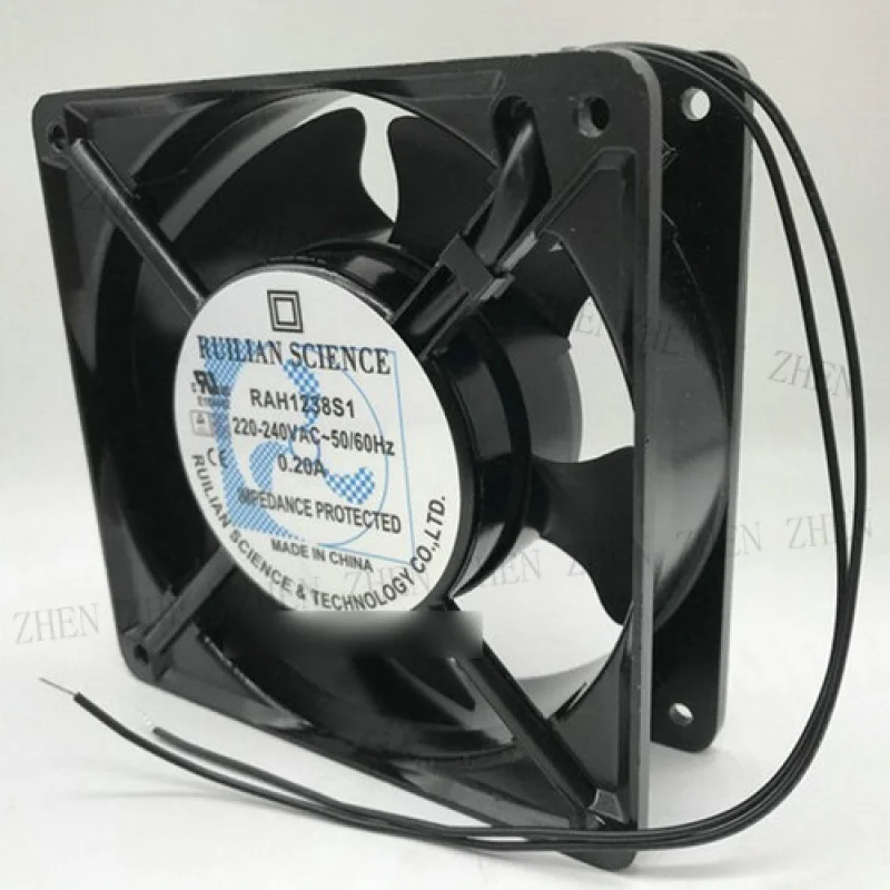 Y    1 pcs New for  RUILIAN SCIENCE RAH1238S1 AC 220-240V 0.20A 2 wire cooling fan # QW.