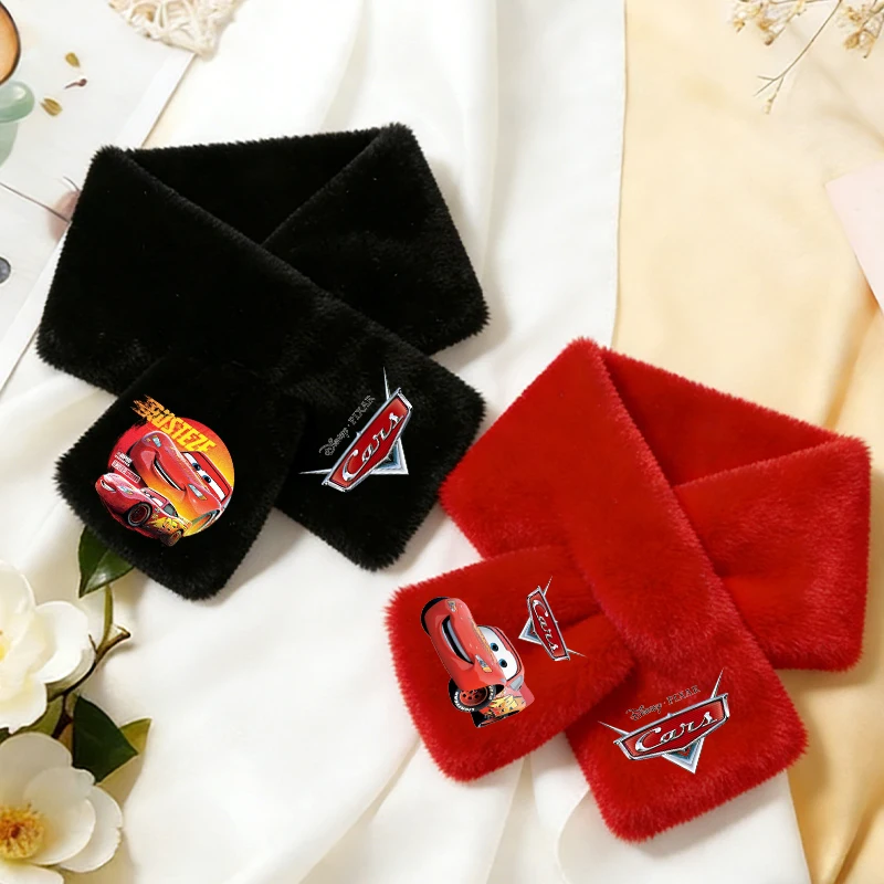 

Cars Lightning McQueen Kids Plushd Scarfs Winter Warm Neck Scarve Thick Shawl Scarf Stuffed Soft Comfort Boys Disney Movie Gifts