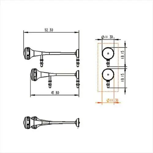 In Stock Lesu Long Metal Roof Horn For 1/14 Rc Tamiyaya Trailer Tractor Truck Diy Car Part Th16410-SMT9