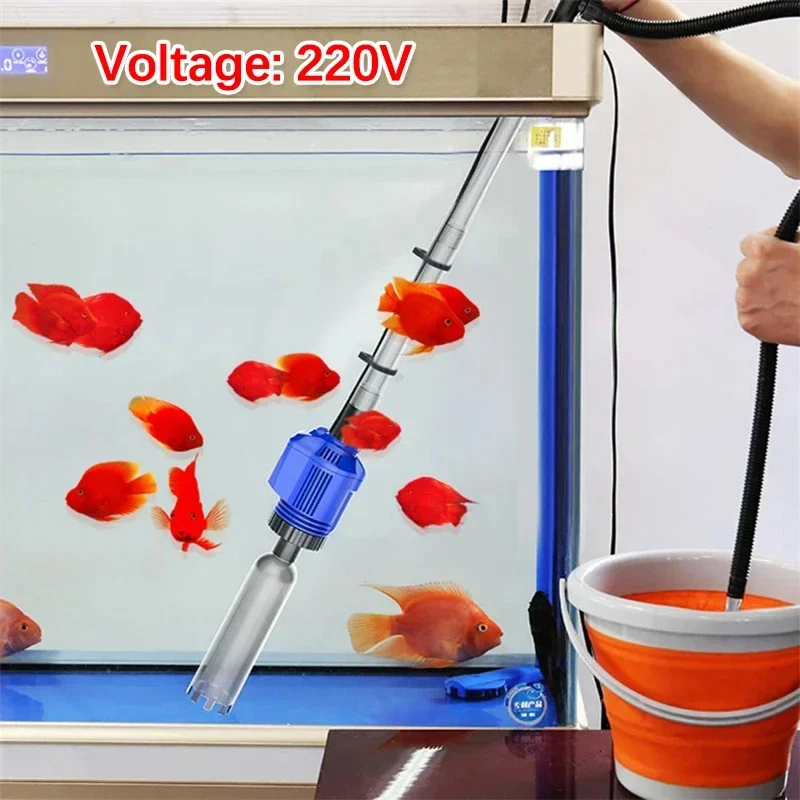 3 In 1 Fish Tank Aquarium Suction Sand Washer Electric Syphon Operated Cleaner Vacuum Gravel Siphon Filter Water Changer Cleaner