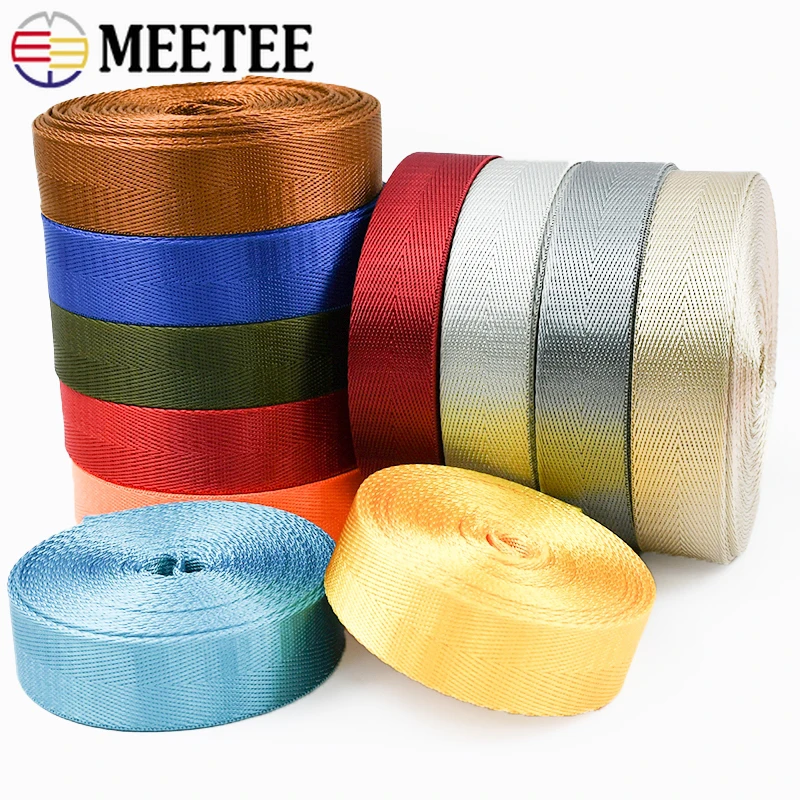 

10Meters 25mm Nylon Bag Webbing Strap Backpack Shoulder Ribbon Band Seat Belt Luggage Tape Bias Binding DIY Sewing Accessories