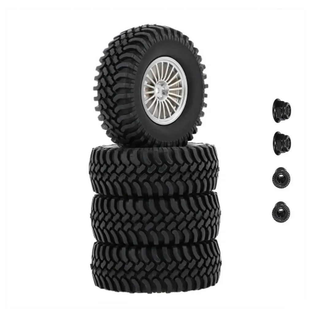 

4PCS 98mm 1.9 inch Rubber Tires With Foam Inserts for 1:10 RC Rock Crawler Axial SCX10 D90 D110 Tamiya CC01 1.9 Inch Tyres