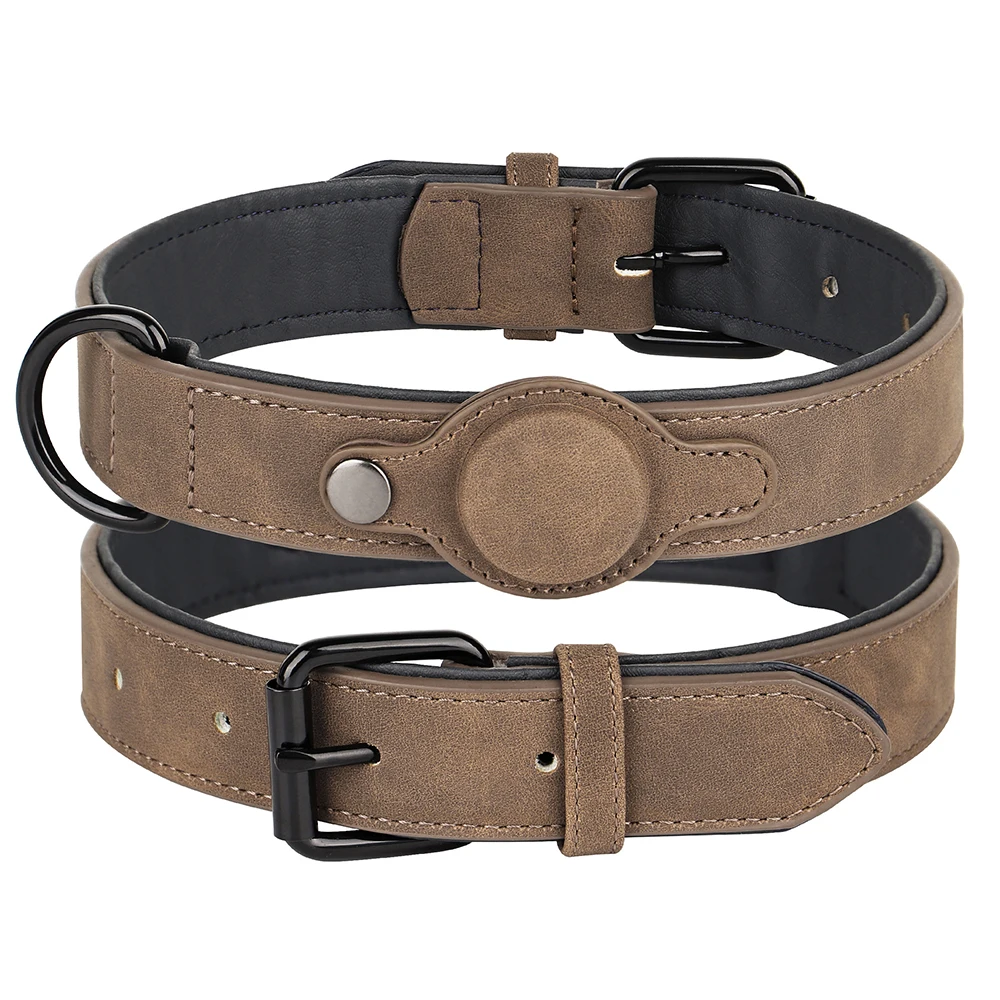 Adjustable Dog Collar Premium Pu Leather For Small Medium Dogs_voghion.com