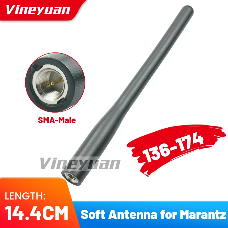 Antena de borracha macia de vhf para o horizonte padrão de marantz hx270s hx290 hx280 hx370s hx400is hx370sas marinho walkie talkie