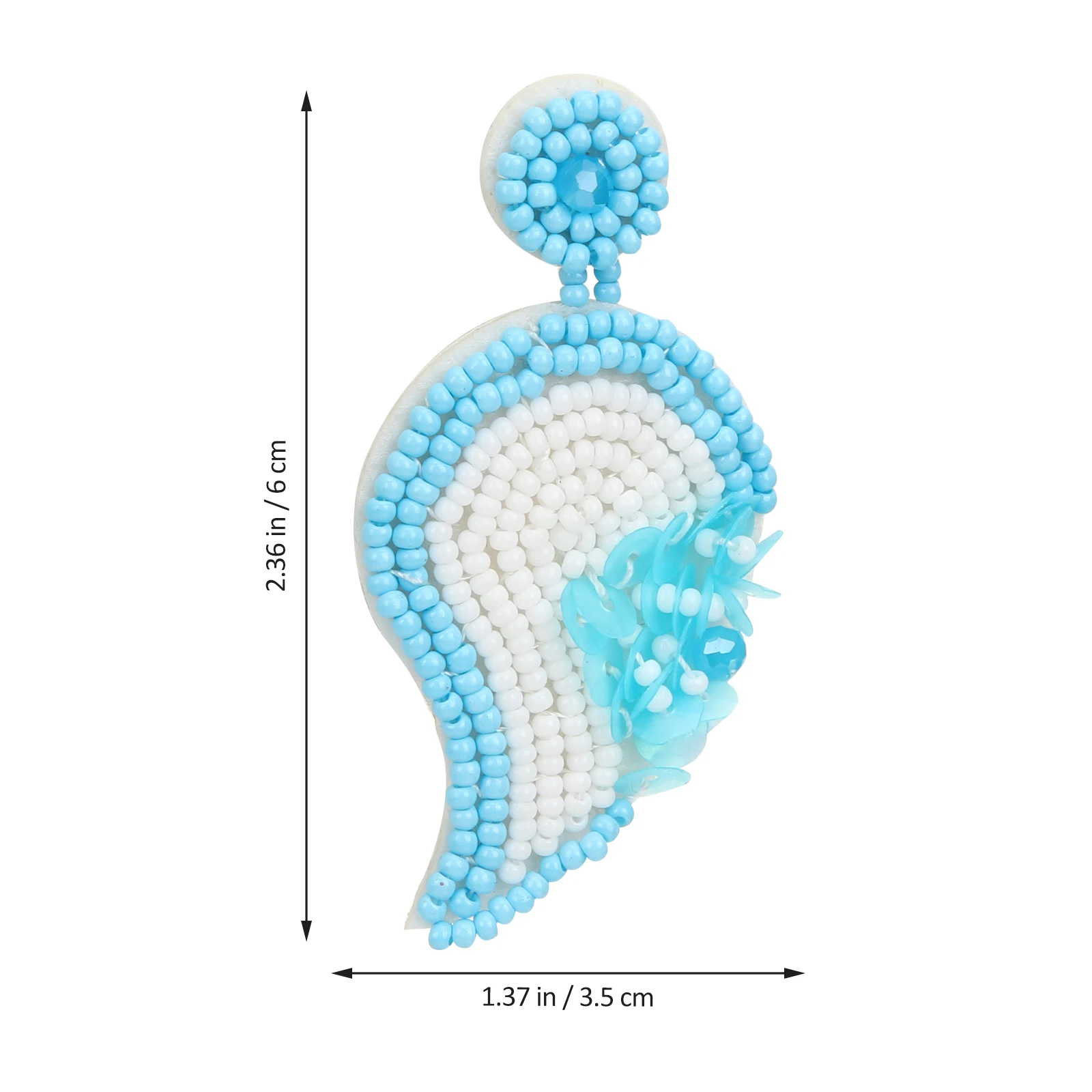 

1Pair Heart Flower Earrings Beaded Dangle Drop for Women Chic Design Beach Birthday Wedding Party Festival Dating Vintage