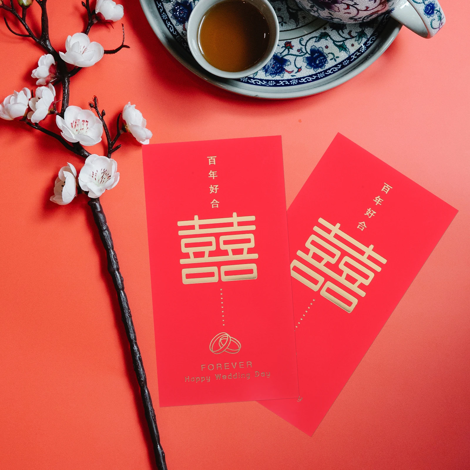 

6pcs Red Envelope Wedding Chinese Prosperity Fortune Packet Storage Envelopes For Bride Celebration