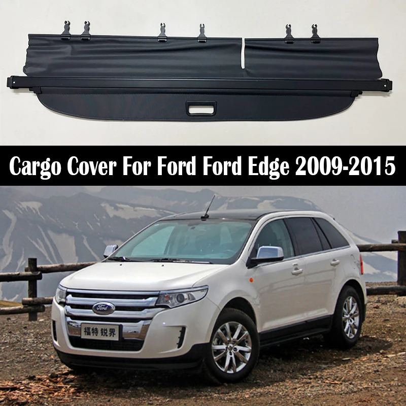 Rear Trunk Cargo Cover For Ford Edge 2009-2015 Manual Switch Tail Door Shield Shade Curtain Partition Board Privacy Security