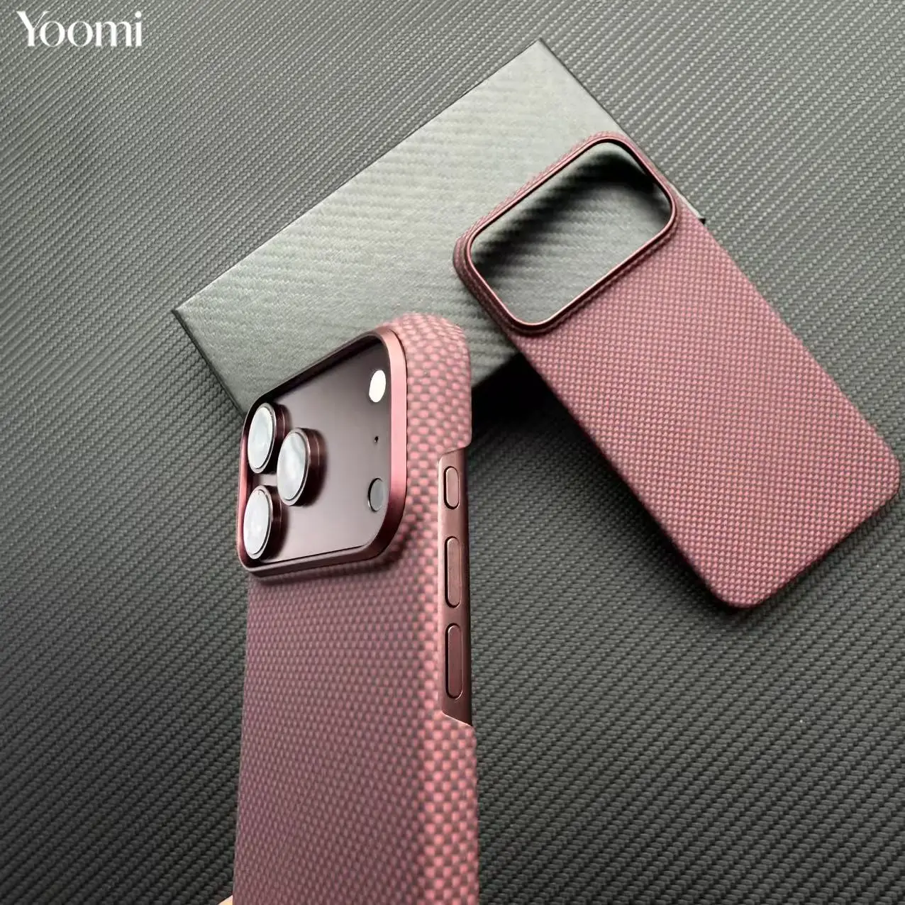 Etui z włókna aramidowego Kevlar do iPhone 18 17 Pro Max z funkcją MagSafe, pokrowiec z włókna węglowego, ultracienkie magnetyczne etui do iPhone 18 Pro Max. — zdjęcie produktu 6