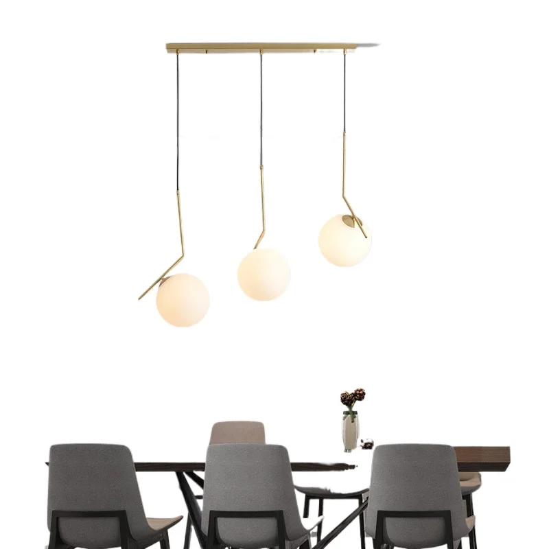 

Italian minimalist bedside chandelier, living room and dining room, modern simplicity, glass lamps