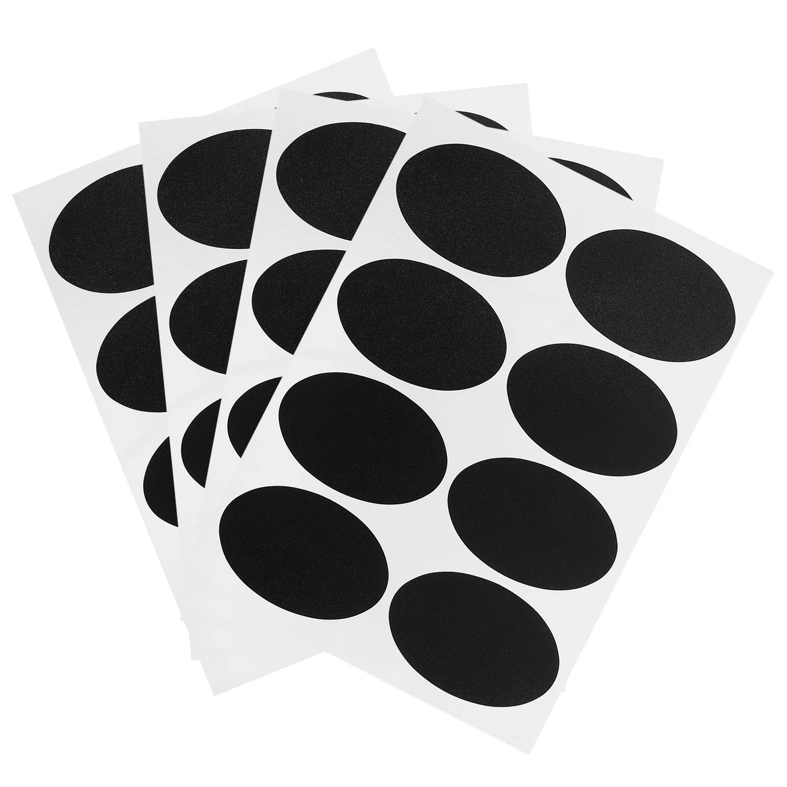 4 Sheets Name Stickers Chalkboard Label Blank Tag Labels Sticky Bottled Self-adhesive Black Sorting Tags for Organizing