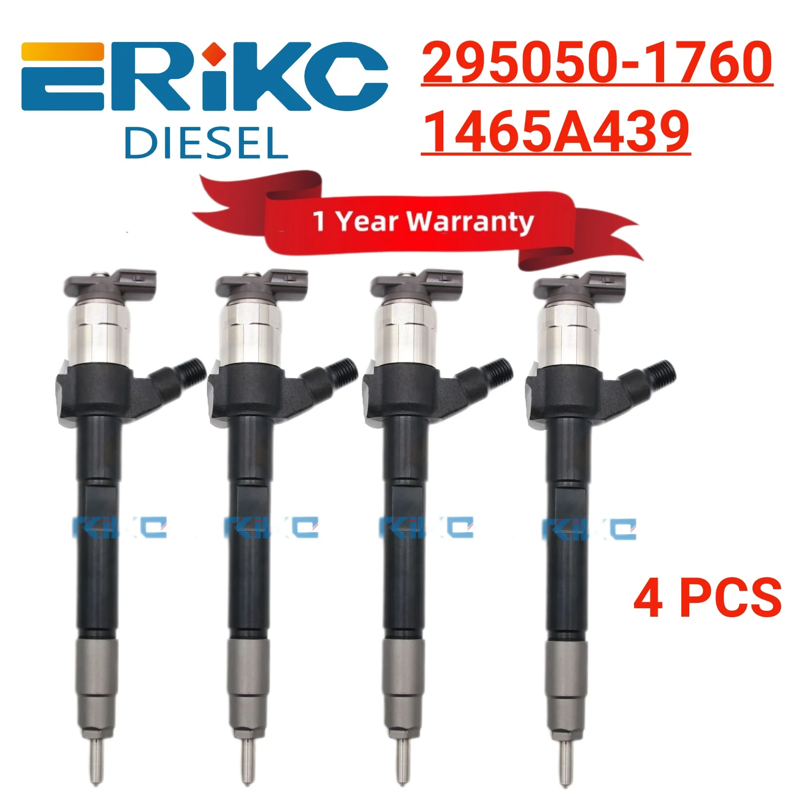 4PC 295050-1760 Fuel Injector Common Rail 1465A439 Engine Oil Injector 295050-176# for DENSO Mitsubishi L200 Triton 4N15