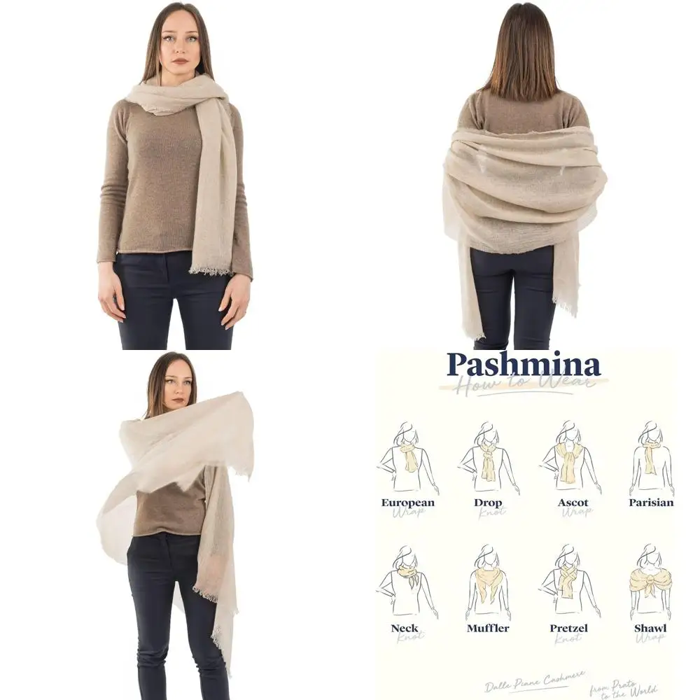 

Шаль из 100% кашемира из пашмины — итальянское изготовление — женский один размер — роскошная мягкая накидка